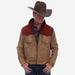 Scully Brown and Tan Leather Zip Front Jacket