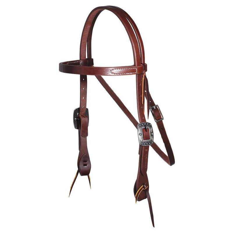 Professionals Choice Professional's Ranchhand 3/4in. Brow Band Headstall w/Feather Buckles