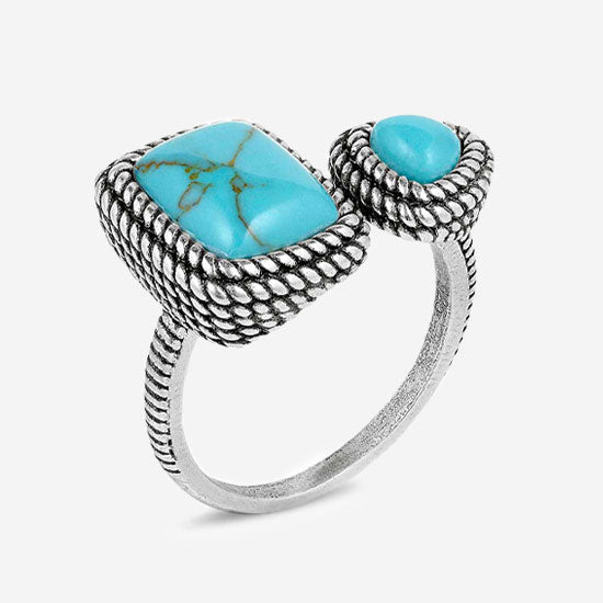Split Decision Turquoise Ring