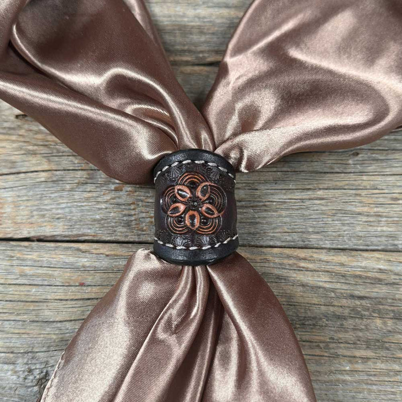 Flower Power Leather Scarf Slide