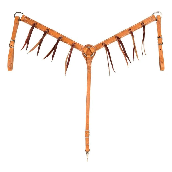 Harness Leather Breast Collar with Strings