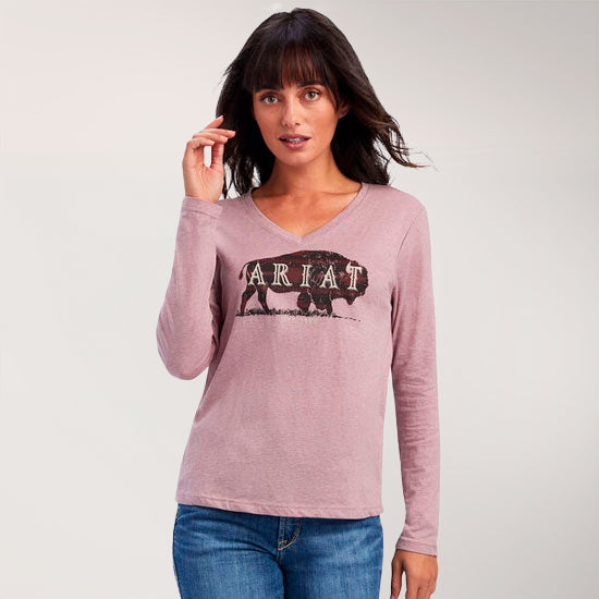 REAL Relaxed Fit Logo Rose Top