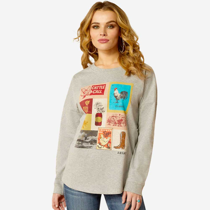 Women's Cattle Call Oversized Long Sleeve Tee Shirt