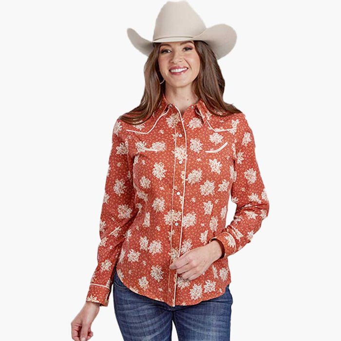 Rust and Cream Floral Top