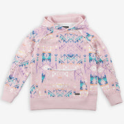 Girls' Pink Aztec Hoodie