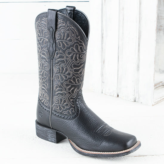 Womens Remuda Black Square Toe Boot