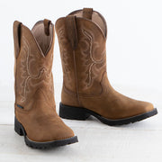 Women's Unbridled Rancher Waterproof Oily Distressed Tan Western Boot