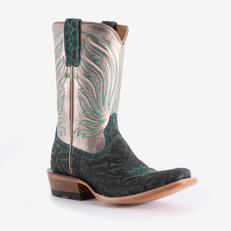 Women's Futurity Dash Mint Elephant Print Narrow Cutter Toe Western Boot