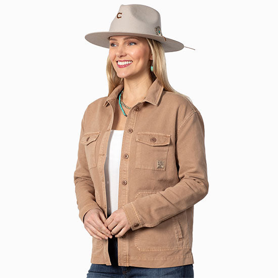 Cloverleaf Brown Shirt Jacket