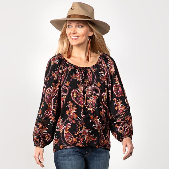 Paisley Whisper Top