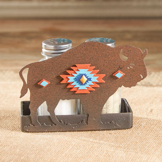 Pecos Buffalo Salt and Pepper Holder