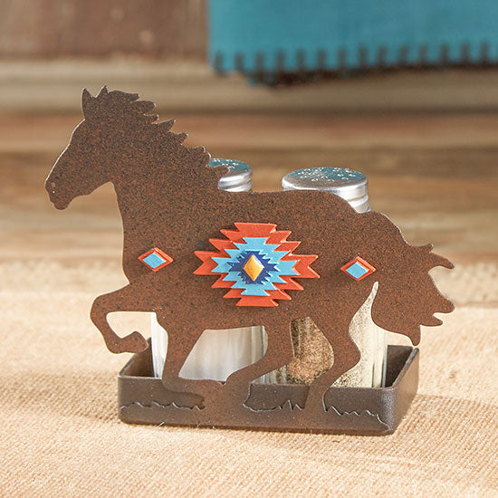 Pecos Horse Salt and Pepper Holder Set
