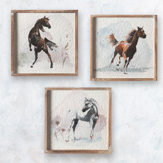 Wild Horses Wall Decor Set of 3