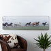 Running Horses Plank Wood Wall Decor