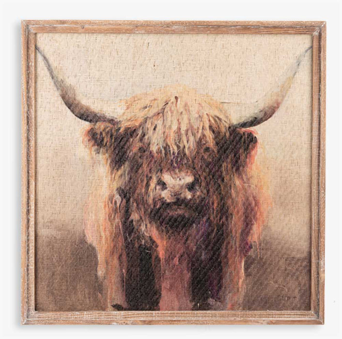 Watercolor Highland Cow Wall Art