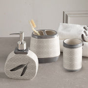 Feather Ceramic 3 Piece Bath Set