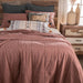 Stonewashed Cotton Canvas Coverlet Sarsaparilla