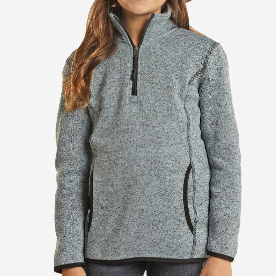 Powder River Kids' Baby Blue Melange Pullover