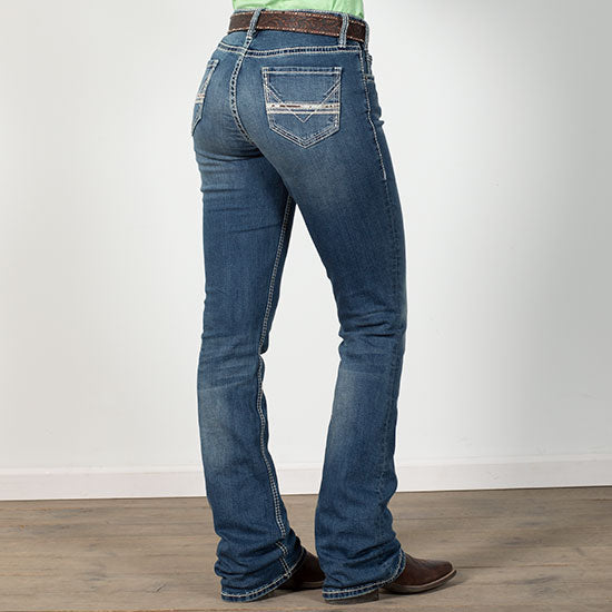 Hint Of Cowhide Riding Jean