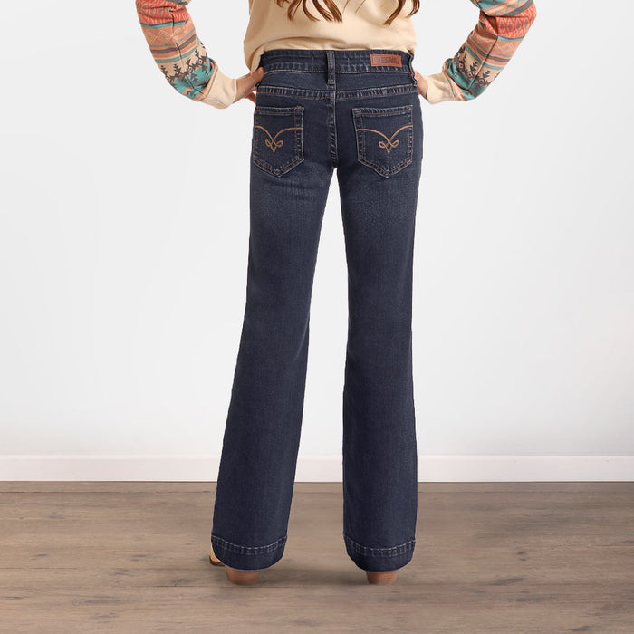Girls' Rope Embroidery Trouser Jeans