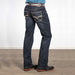 Pistol Straight Flat Seam Dark Wash Jeans
