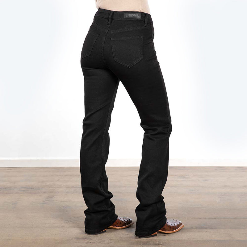 Black High Rise Bootcut Jeans