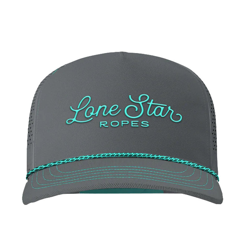 Slate Grey and Turquoise Script Logo Cap