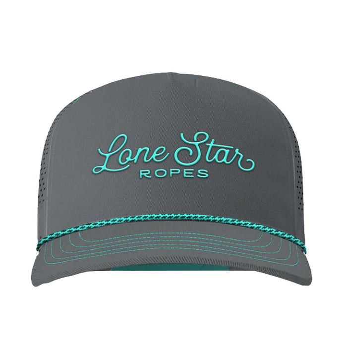 Slate Grey and Turquoise Script Logo Cap