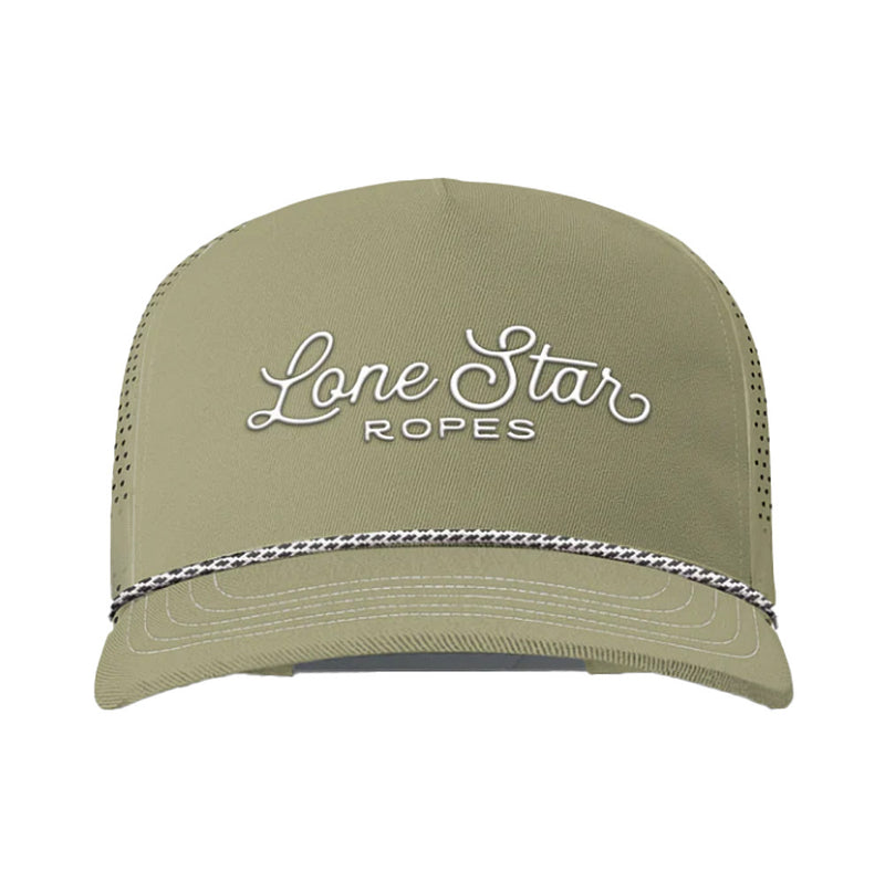 Sand and White Script Logo Cap