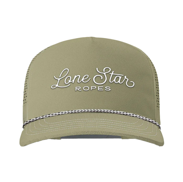 Sand and White Script Logo Cap