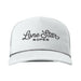 White and Black Church Script Logo Cap