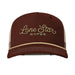 Maroon and Tan Script Logo Cap