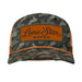 Dark Duck Camo and Orange Script Trucker Cap
