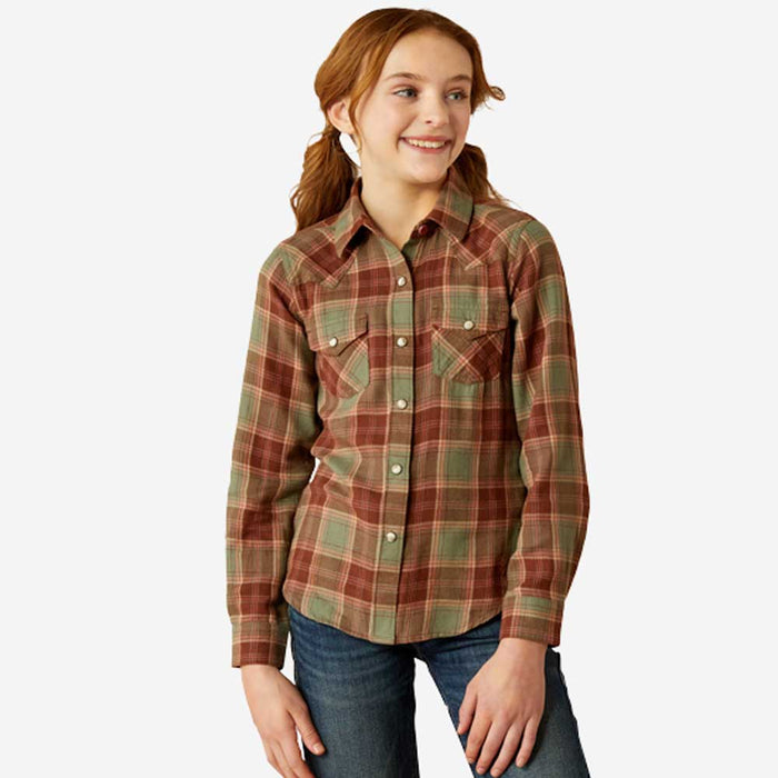 Girls' Ava Oakwood Plaid Top