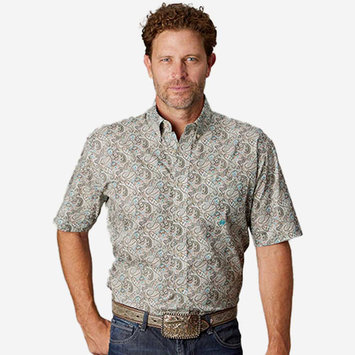 Grey Paisley Shirt