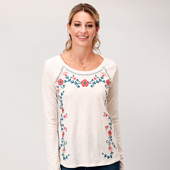 Bordered In Floral Top