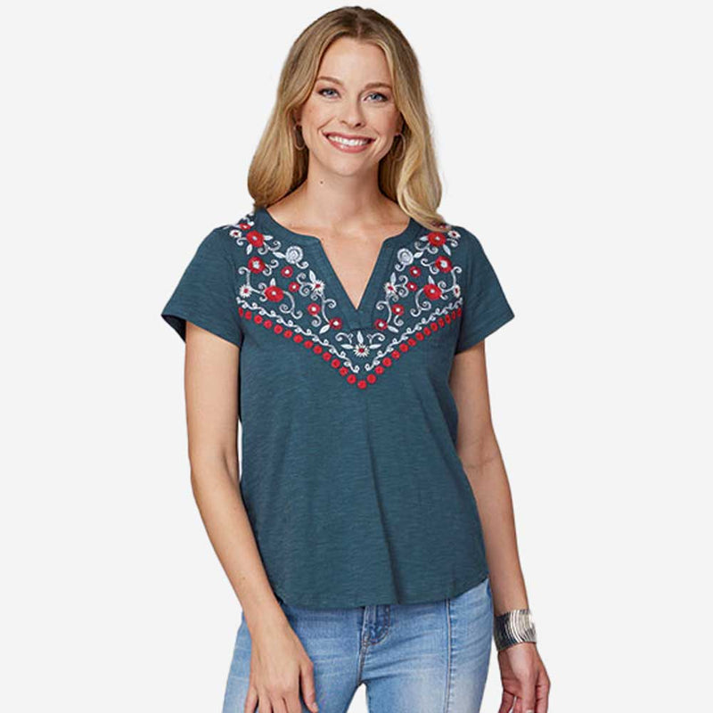 Blue Blossoms Top