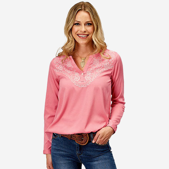 Pink Crepe Top