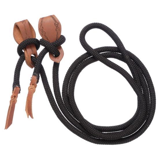 Rope Rein Mecate With Slobber Straps