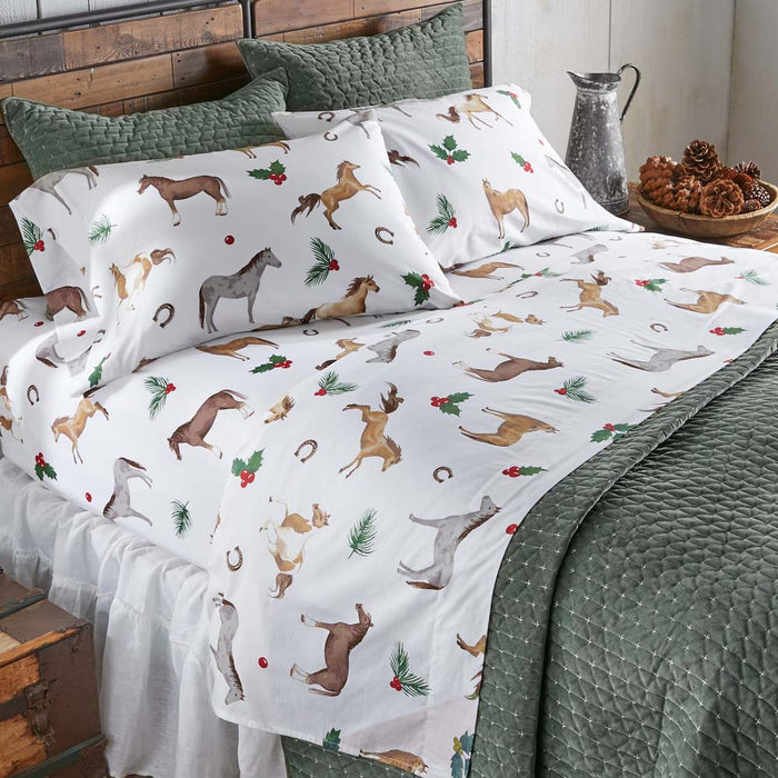 Holly Horses Sheet Set