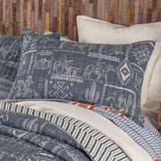 Westward Trail Denim Standard Sham