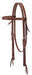 Browband Chestnut Carved Headstall
