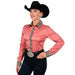 Coral Cheetah Hidden Zip Show Blouse