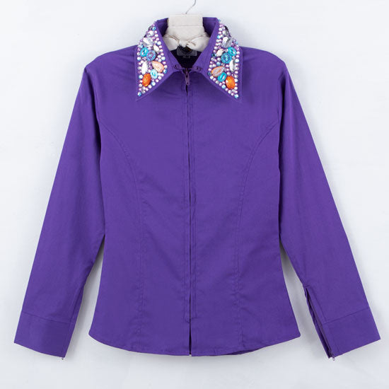Girl's Showtime Collar Purple Show Blouse