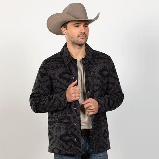 Powder River Wool Aztec Jacquard Commander Jacket