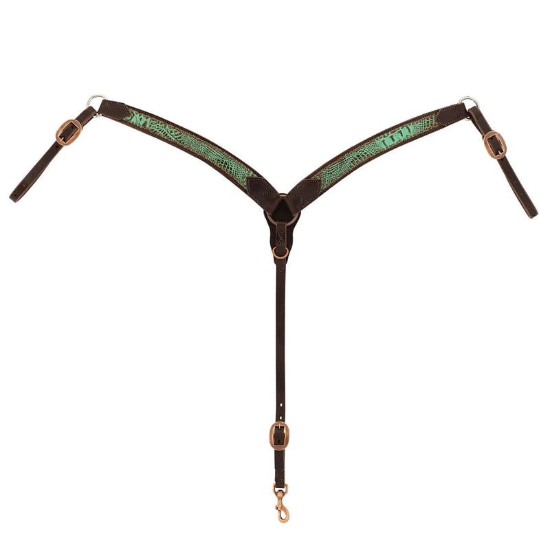 Turquoise Croc Breast Collar