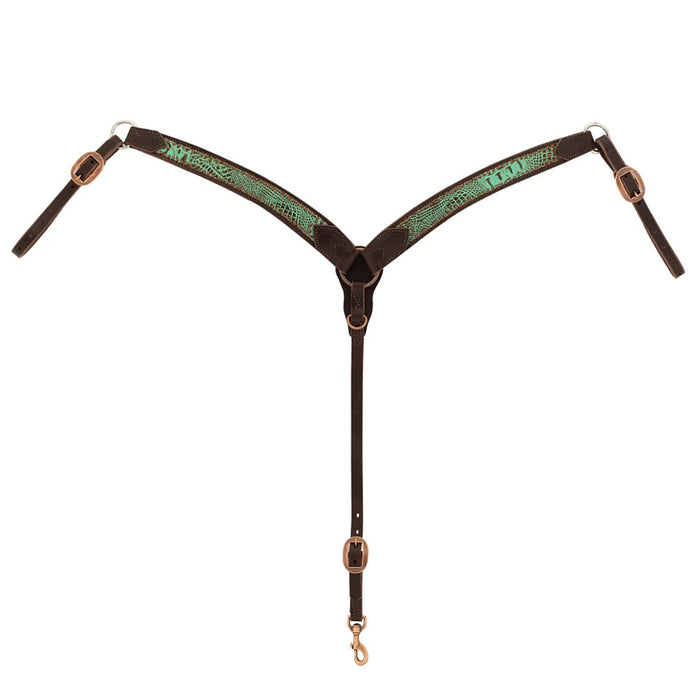 Turquoise Croc Breast Collar