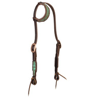 Turquoise Croc Single Ear Headstall