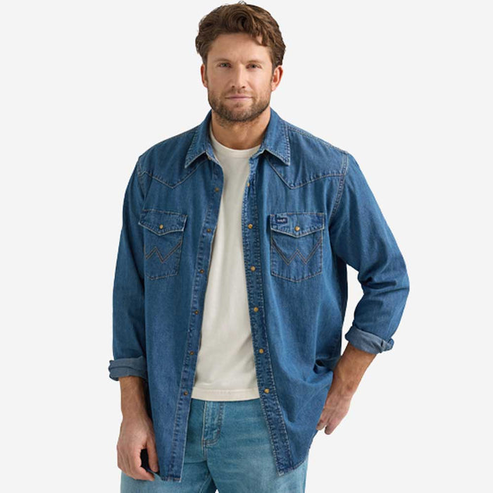 Men's Dark Wash Denim Shirt