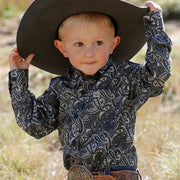 Infant Toddler Midnight Paisley Shirt